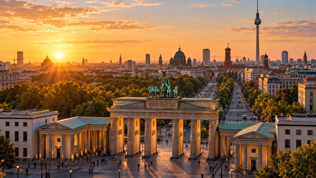 KI-generiertes redaktionelles Stadtmotiv für Berlin